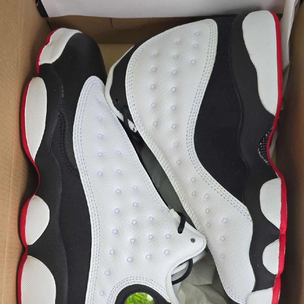 Jordan Air 13 Retro GS in White, Red, and Black